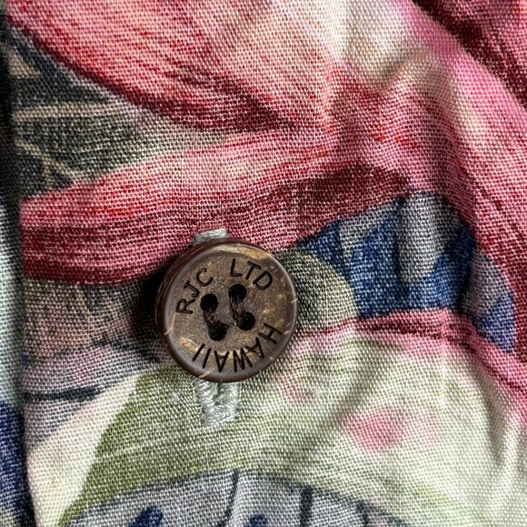 RJC Shirt Adult Large Hawaiian Made in Hawaii Floral Camp Tropical USA 103C New - Picture 8 of 12
